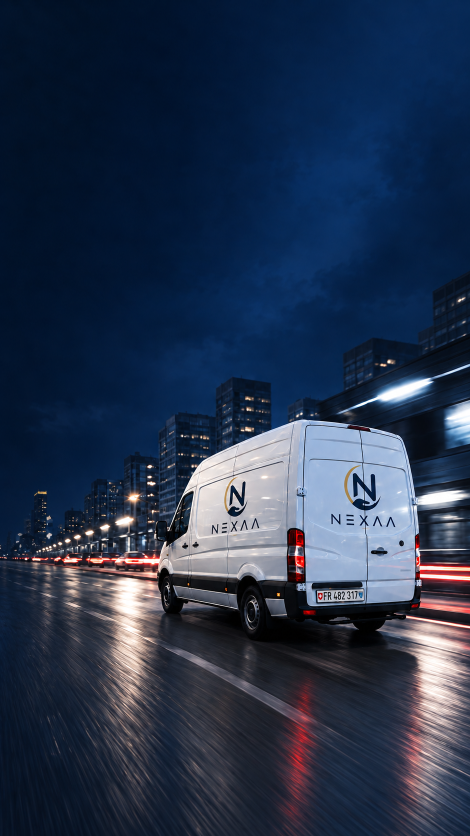 Camionnette NEXAA circulant en ville